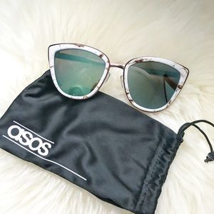 Marble frame cat eye sunglasses by ASOS
